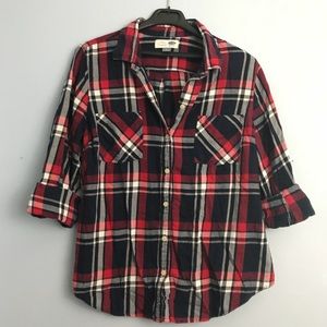 Blue and red Plaid Top - Old Navy Large